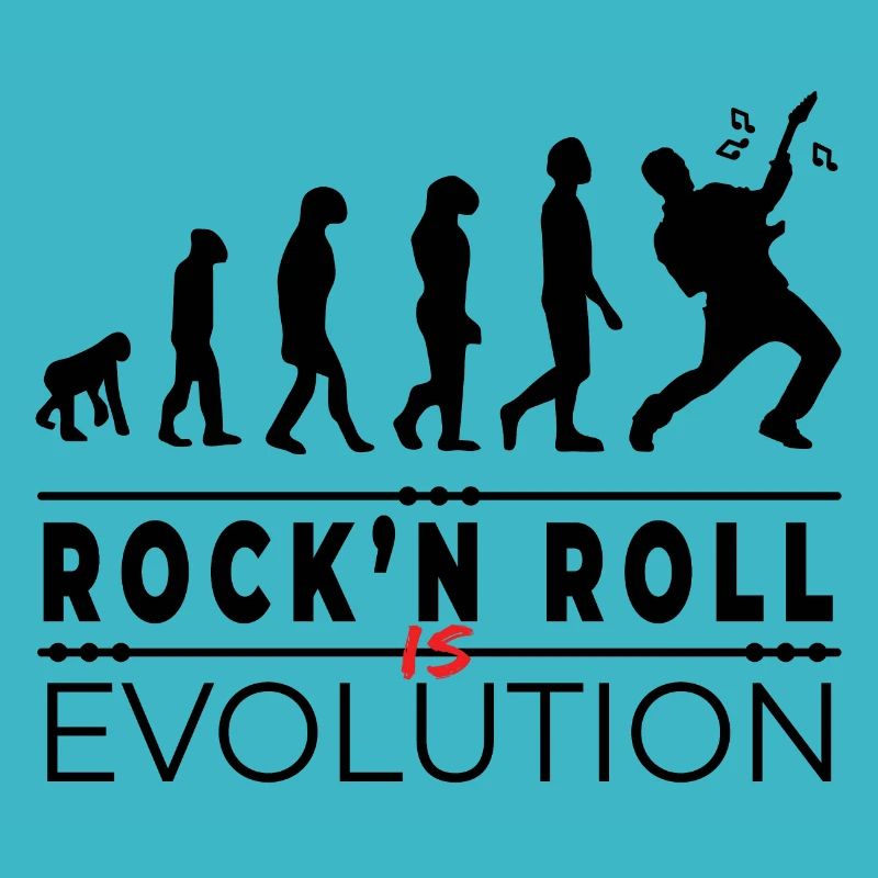Rock'n Roll ist Evolution - Rock Humor Botschaft