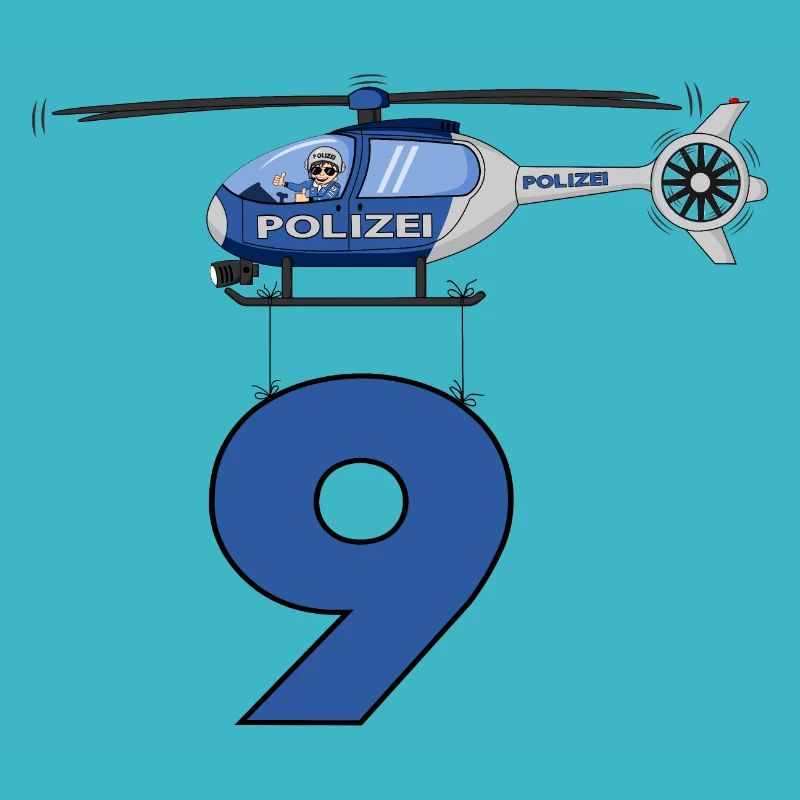Polizei Hubschrauber 9. Geburtstag