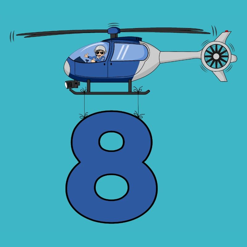 Hélicoptère 8e anniversaire