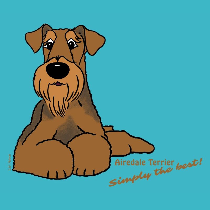 Airedale Terrier liegend