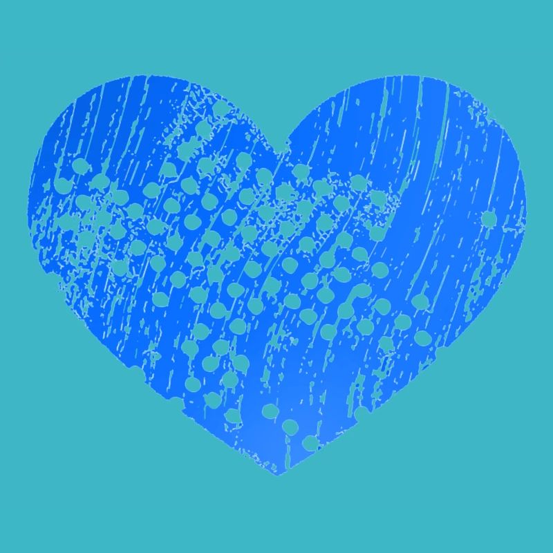 Coeur avec des trous (bleu)