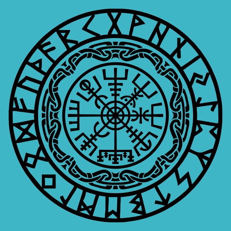 Wikinger Kompass Vegvisir Runen
