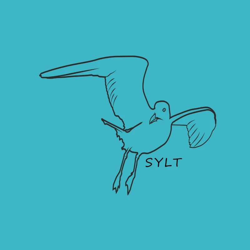 Gull Sylt oiseau Mer du Nord cadeau