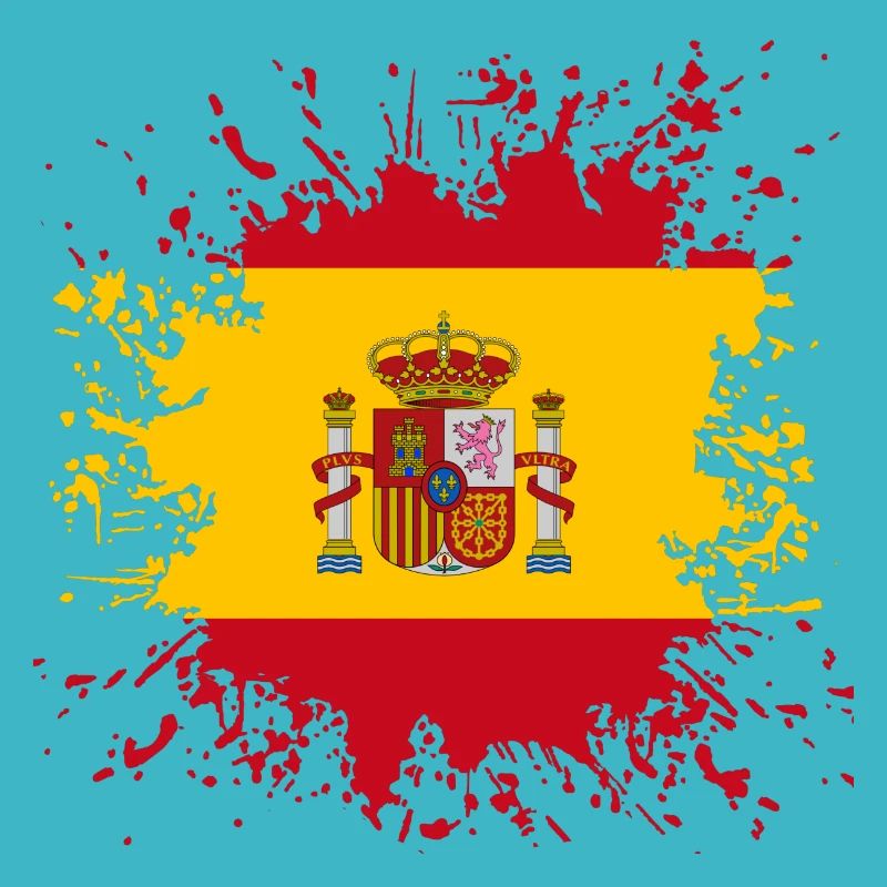 Éclaboussures de couleur drapeau Espagne