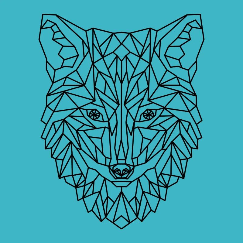 Fuchs Wolf Hund Geometric