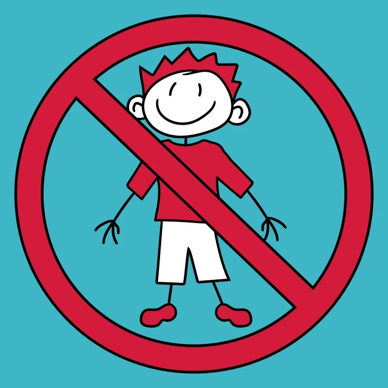 forbidden sign zone no child painted scribble com