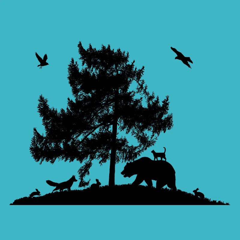 Forêt Animaux Communauté I Idée cadeau