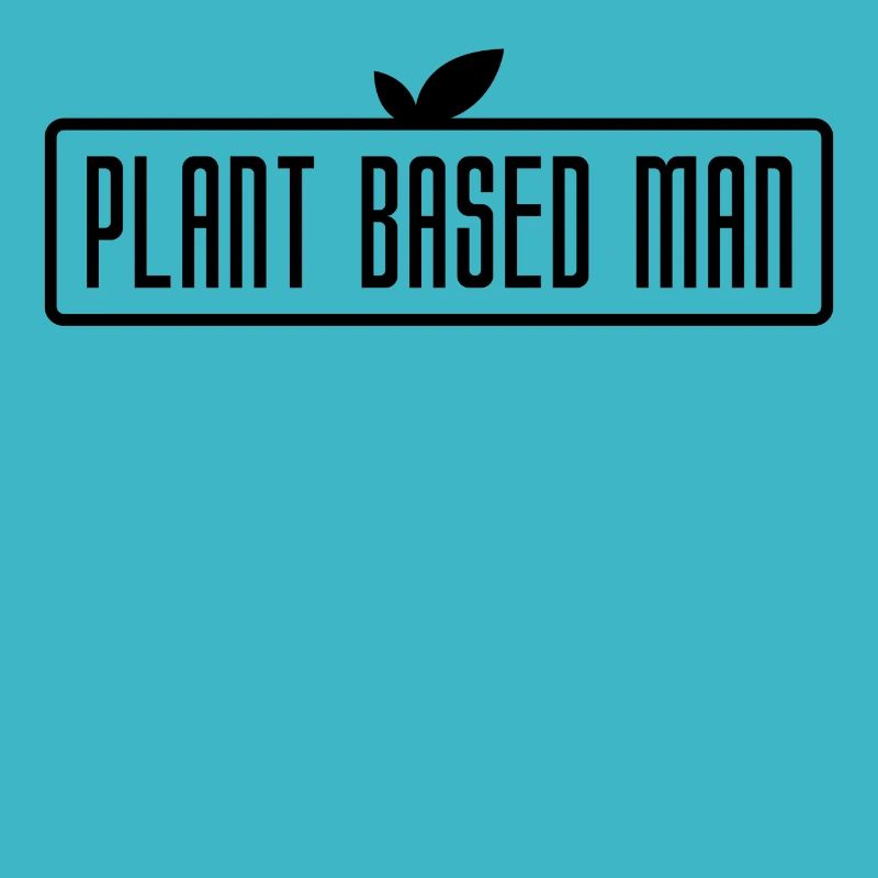 Plant Based Man Vegan Black Cool Gift