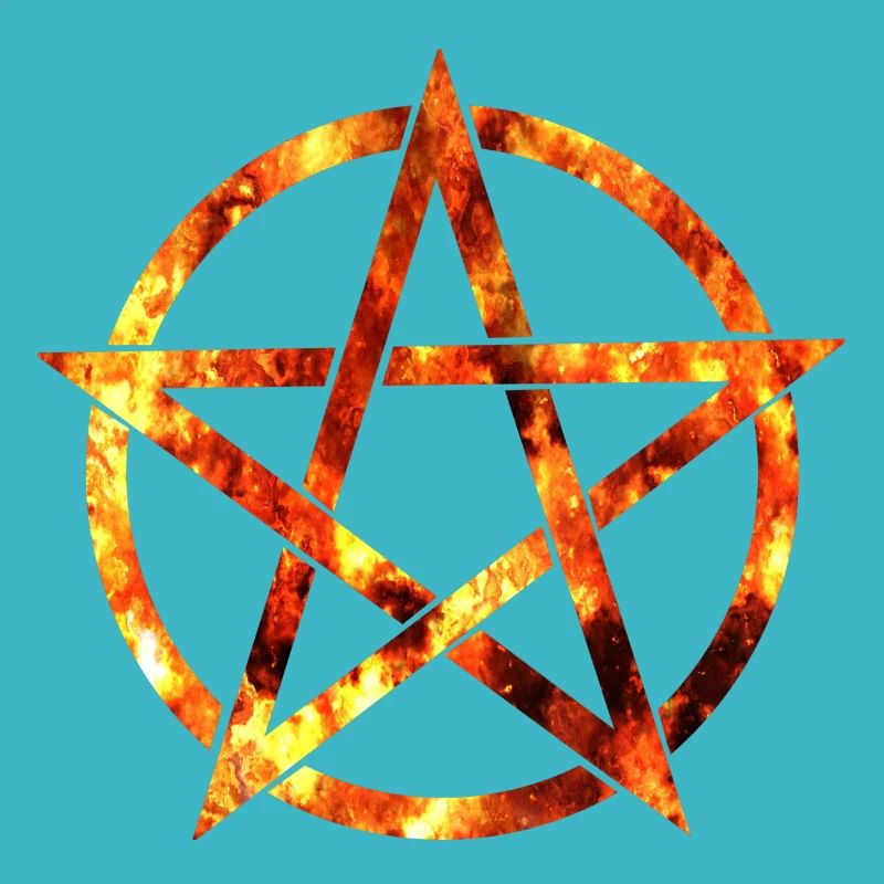 pentagram from flames