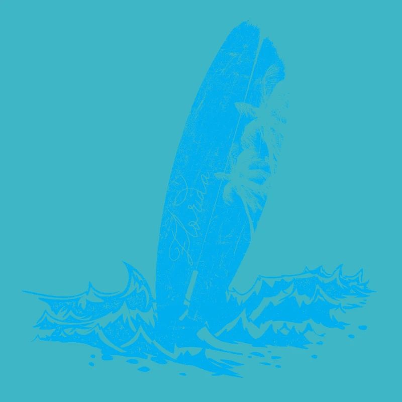 Surfbrett am Strand