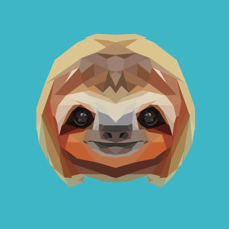 Faultier Mosaik low poly