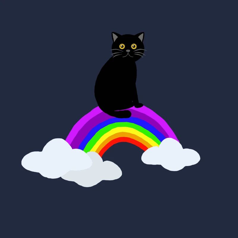 Cat on rainbow
