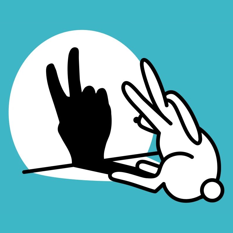 Rabbit Shadow Hand Two 2 Years Birthday V