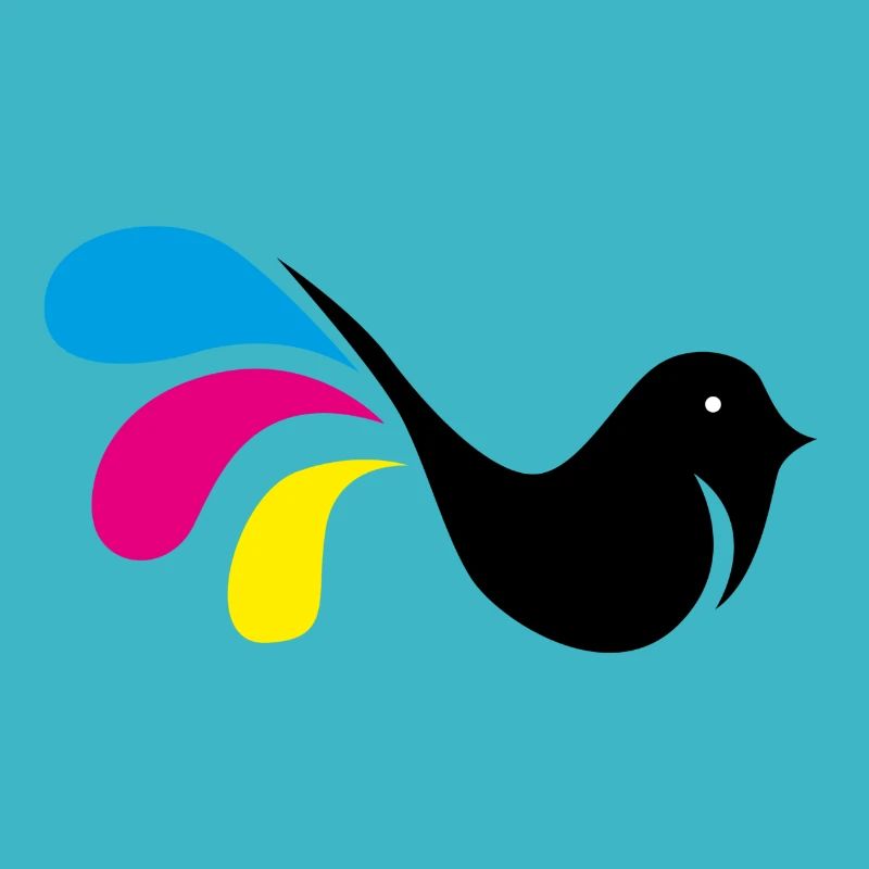 Colorful bird graphic