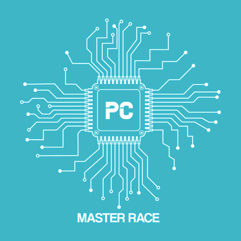 Blaues PC-Master-Race - CPU-Nerd