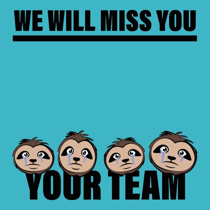 Work colleagues farewell team saying