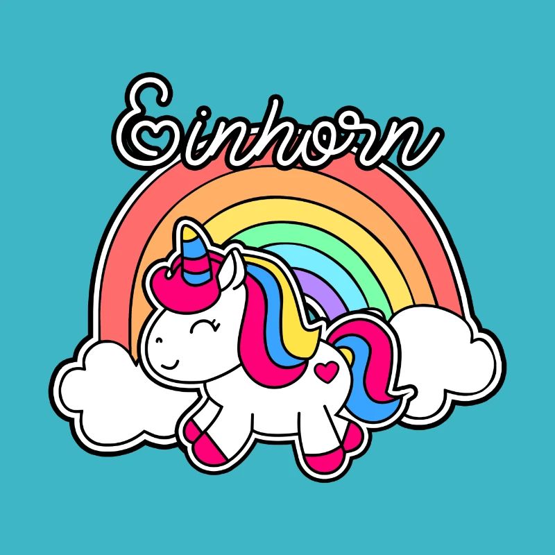 Einhorn mit Regenbogen