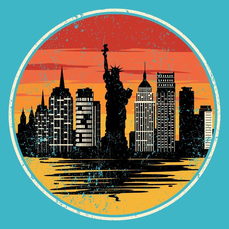 Coucher de soleil Liberty Skyline