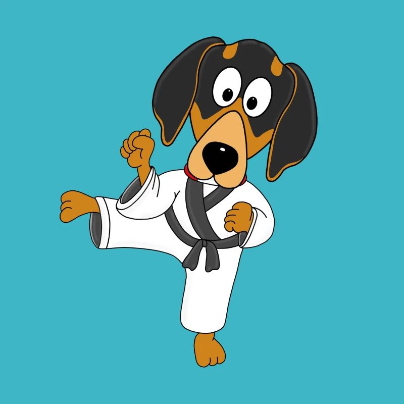 HUND - DACKEL - KAMPFDACKEL - KARATE - JUDO