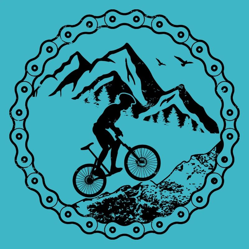 Rennfahrrad an Single speed da Alpen am Berg MTB