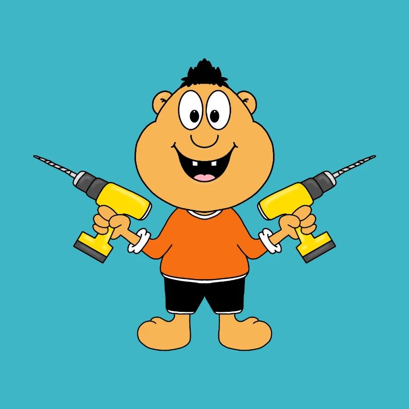 MANN - HEIMWERKER - HANDWERKER - BOHRER - FUN
