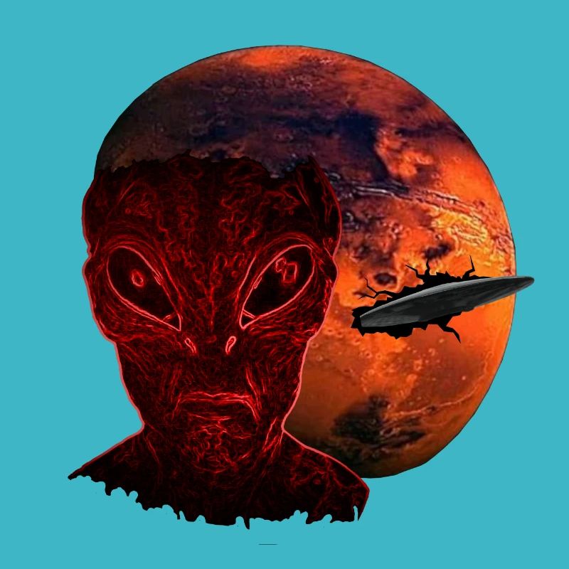 Alien &Mars mit UFO