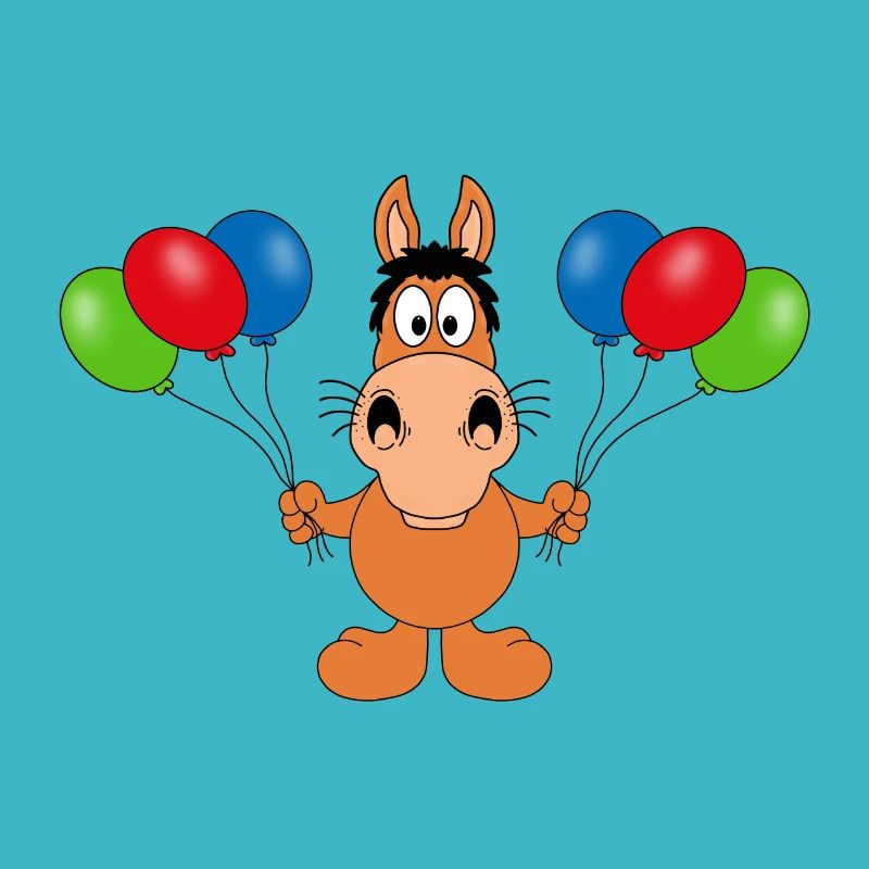 PFERD - PONY - LUFTBALLONS - FEIER - GEBURTSTAG