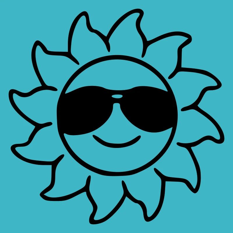 Sun Drawing Nature Sketch black