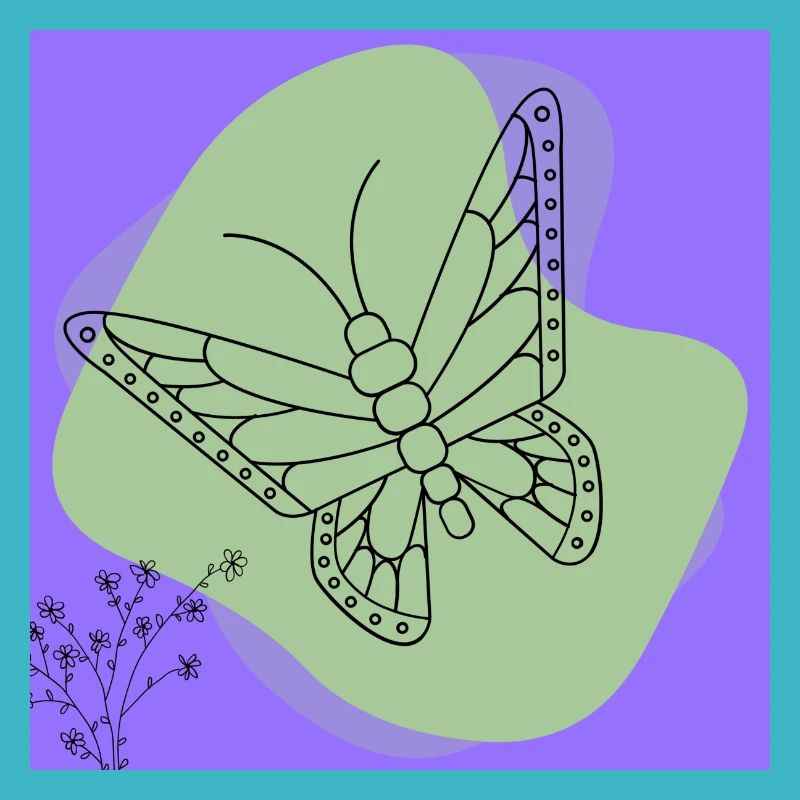 Minimalistischer Schmetterling.
