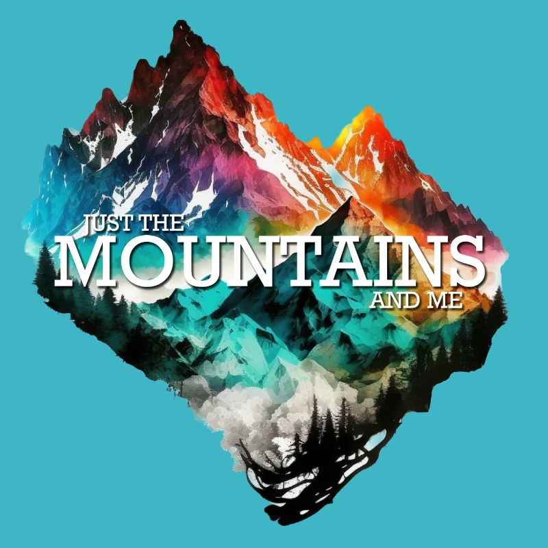 Bunte Berge Grafik - Just the Mointains and me