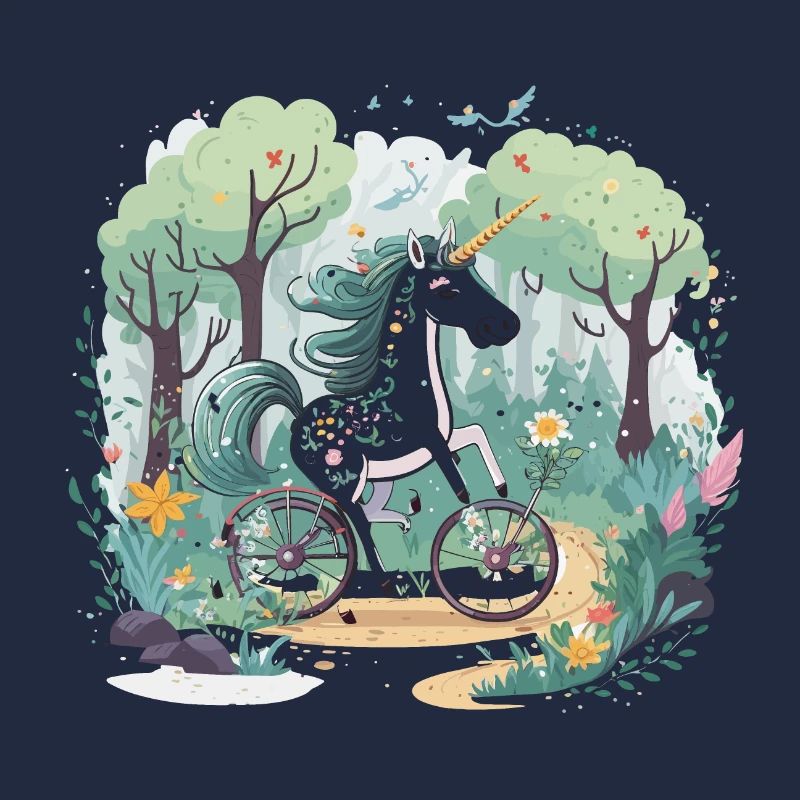 Licorne à vélo