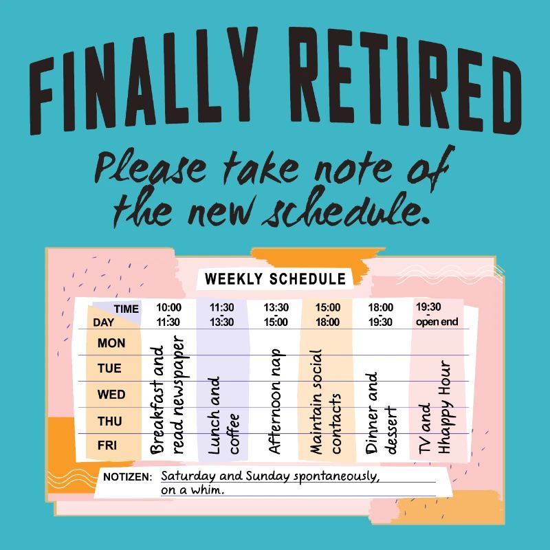 Retired Schedule Daily Routine