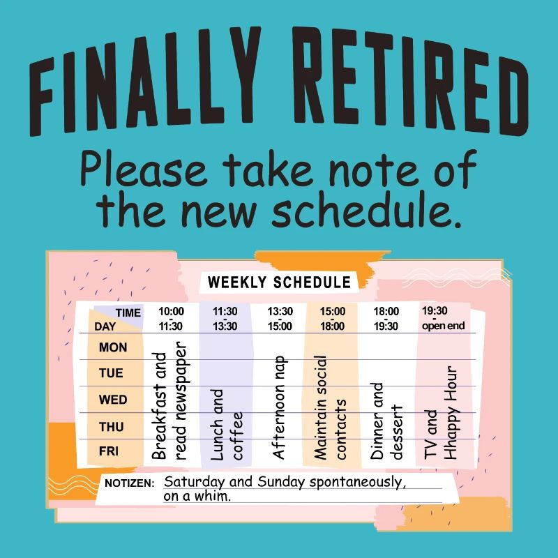 Retired Schedule Daily Routine