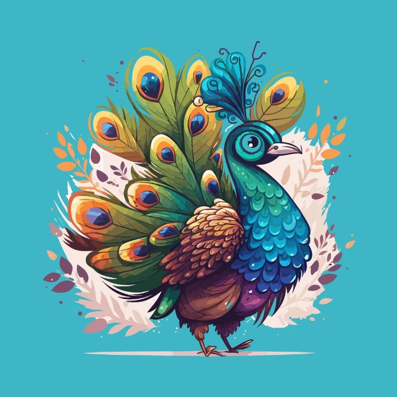 Peacock in full display