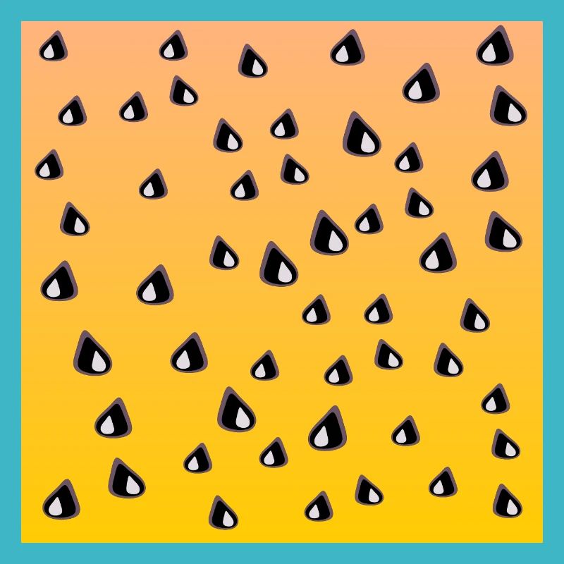 Motif de pastèque jaune LÉGUMES MANGEANT DES GRAINES