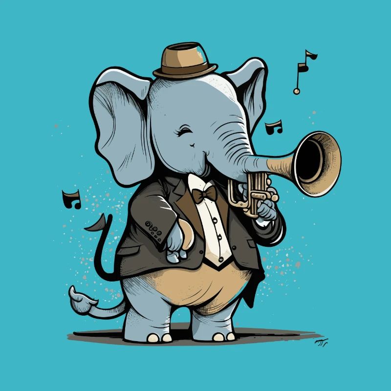 Éléphant jazzy
