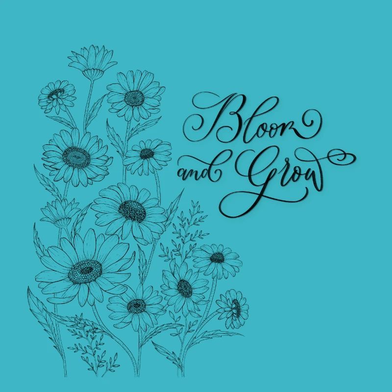 Floral décor with plenty of space for your text