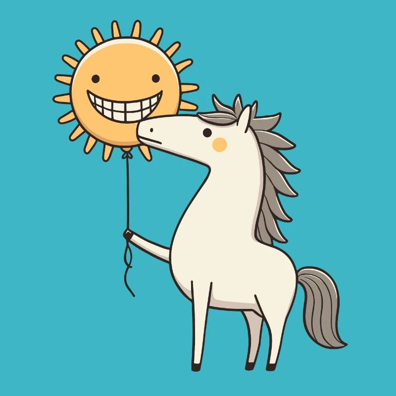 Strahlendes Pferd & Lächelnde Sonne