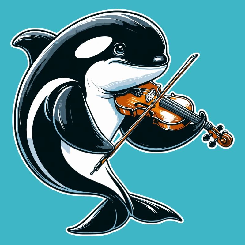 Orca che suona il violino