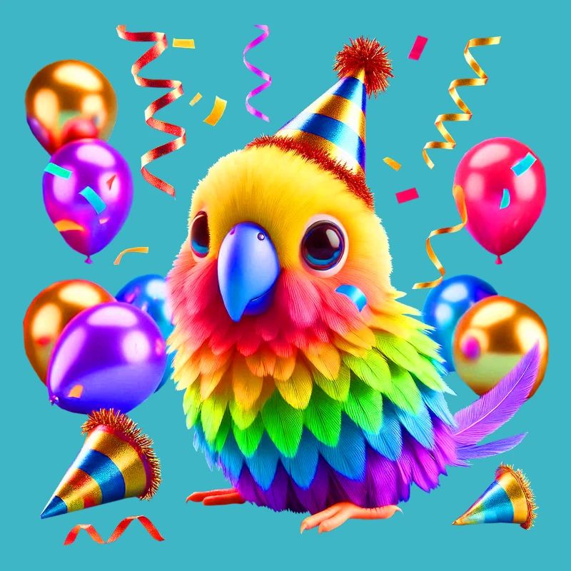 Perroquet de fête coloré