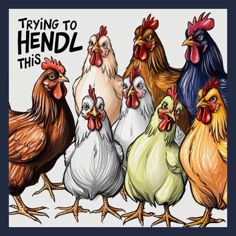 Hühner "Trying to Hendl this"