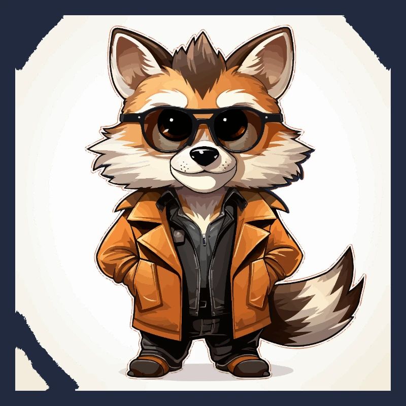 Der modische Waschbär-Designer