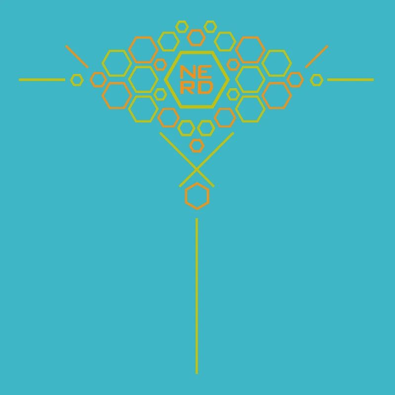 Nerd Hex Muster Gradient