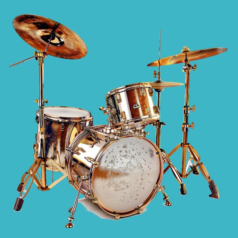 Drumset im Rampenlicht
