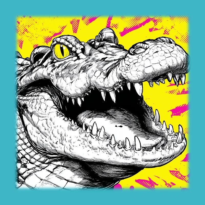 Crocodile Sketch – Urban Graffiti Style Design