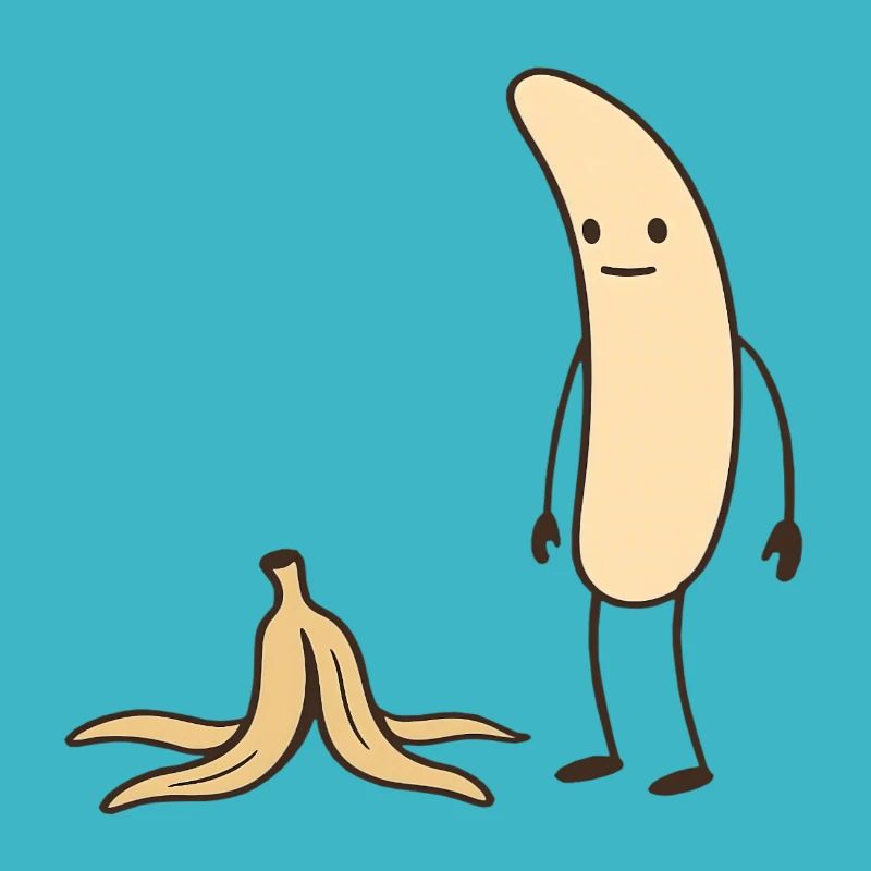 Bananenheld mit Schale
