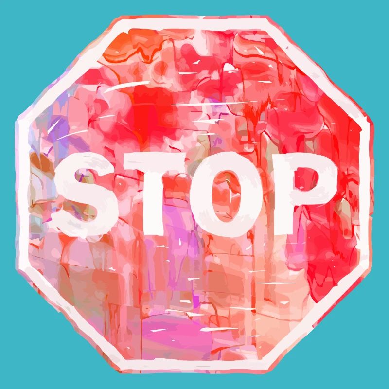 Panneau stop grunge