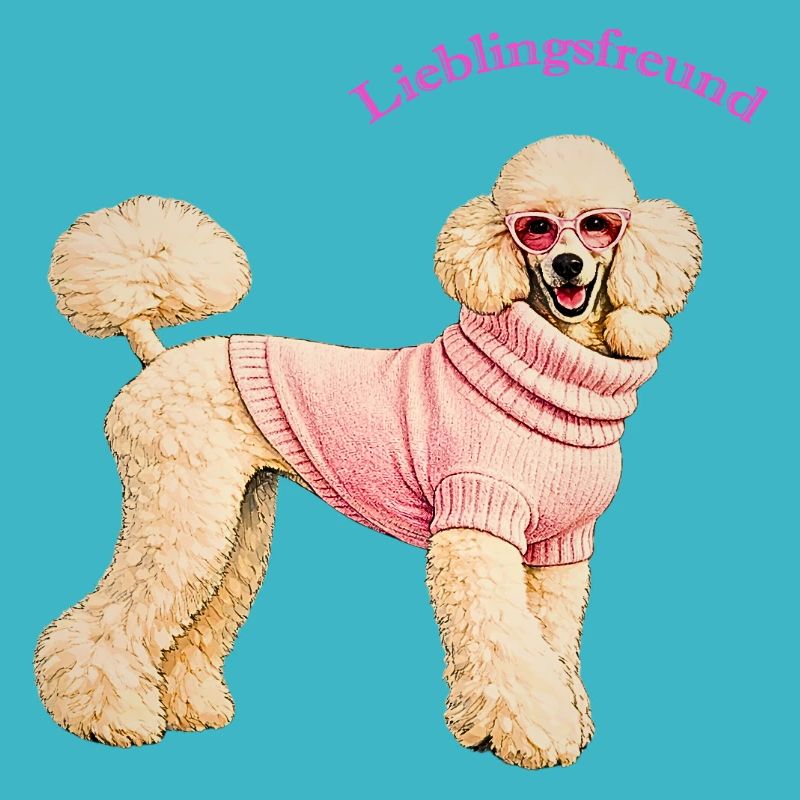 Lieblingsfreund Königspudel im rosa Pullover