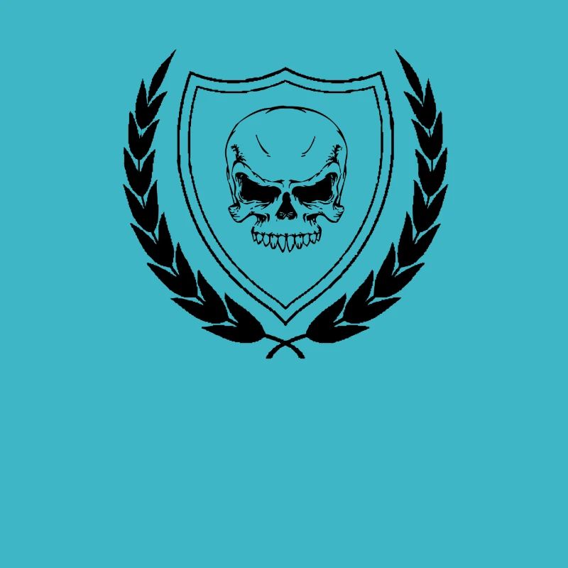 Crâne en blason