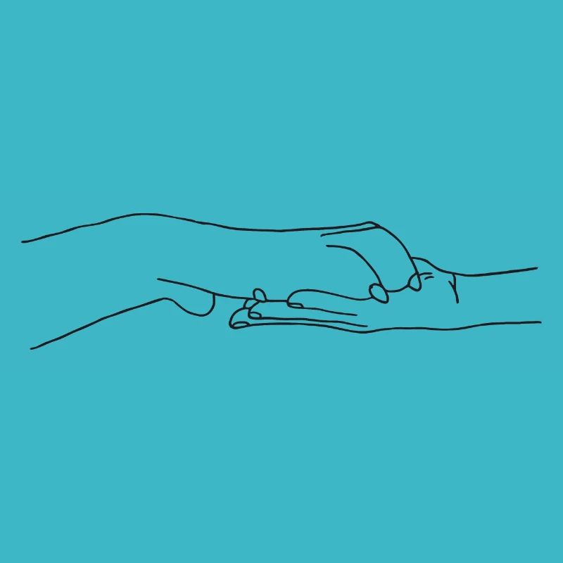 Hand mit Pfote